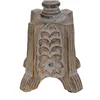 Candle Holder White Natural Iron Mango wood 18 x 18 x 53,3 cm