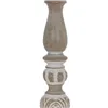 Candle Holder White Natural Iron Mango wood 14 x 14 x 45,72 cm