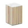 Candleholder Beige Bamboo MDF Wood 10,5 x 10,5 x 16 cm