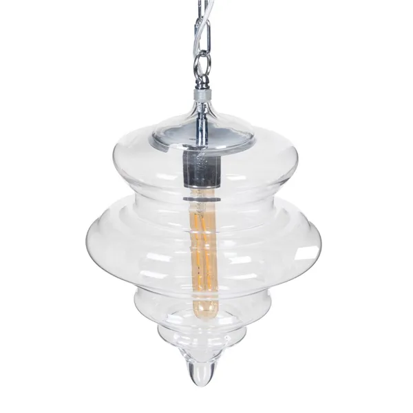 Ceiling Light Silver Metal Crystal 40 W 220-240 V 28 x 28 x 36 cm Modern