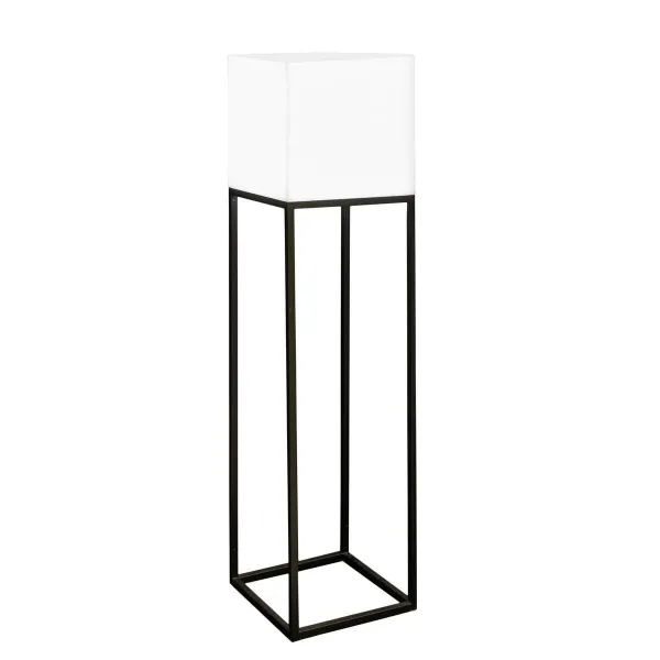 Floor Lamp Block White Grey E27 38 x 38 x 155 cm