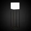 Floor Lamp Block White Grey E27 38 x 38 x 155 cm