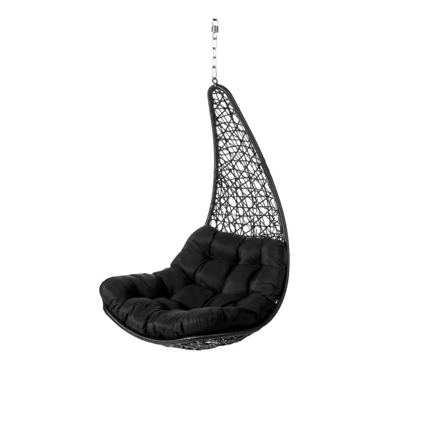 Piekares dārza krēsls Dido Melns Rotangpalma 82 x 84 x 132 cm