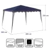 Pergola Gazebo Polyesteri Teräs 300 x 300 x 245 cm