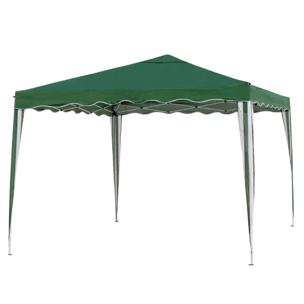Pergola Gazebo Polyesteri Teräs 300 x 300 x 250 cm