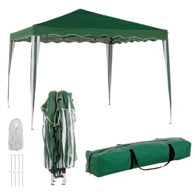 Pergola Gazebo Polyesteri Teräs 300 x 300 x 250 cm