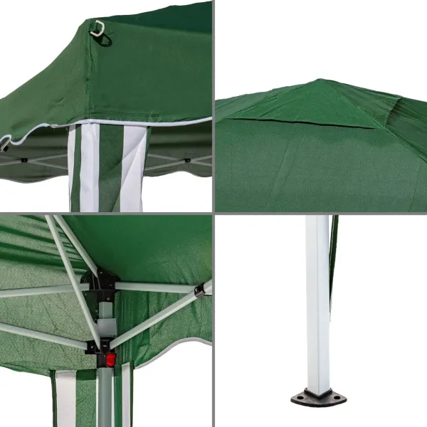 Pavėsinė pergola Gazebo Poliesteris Plienas 300 x 300 x 250 cm