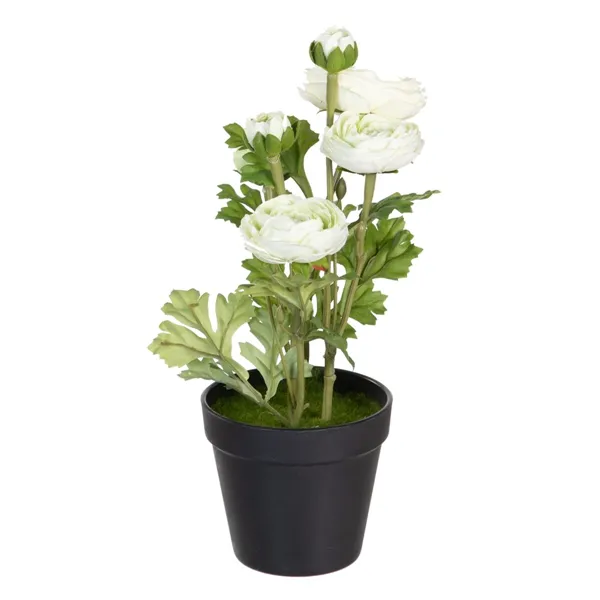 Decorative Plant Polyester Polyethylene Iron Flower 12,5 x 12,5 x 37 cm