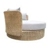 Garden day bed Niva Valkoinen Ruskea 133 x 126 x 70 cm
