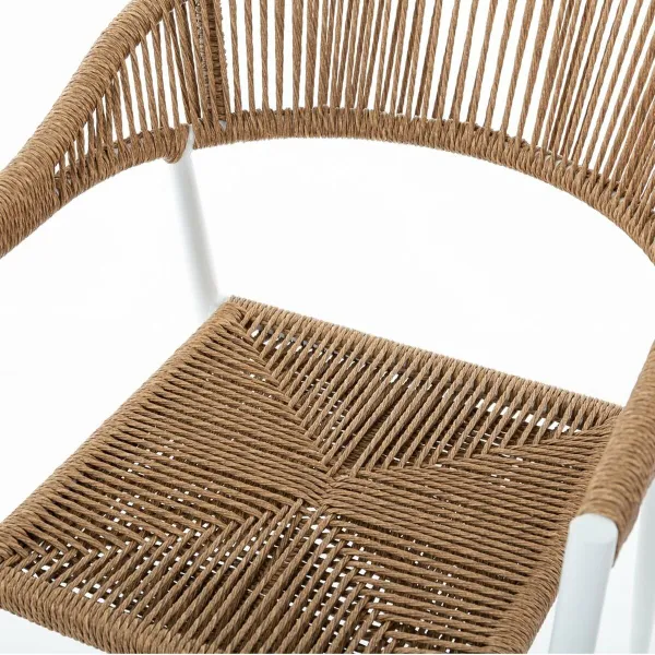 Garden chair Neska White Aluminium 62 x 65 x 80 cm