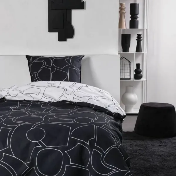 Duvet cover set TODAY Black 140 x 200 cm