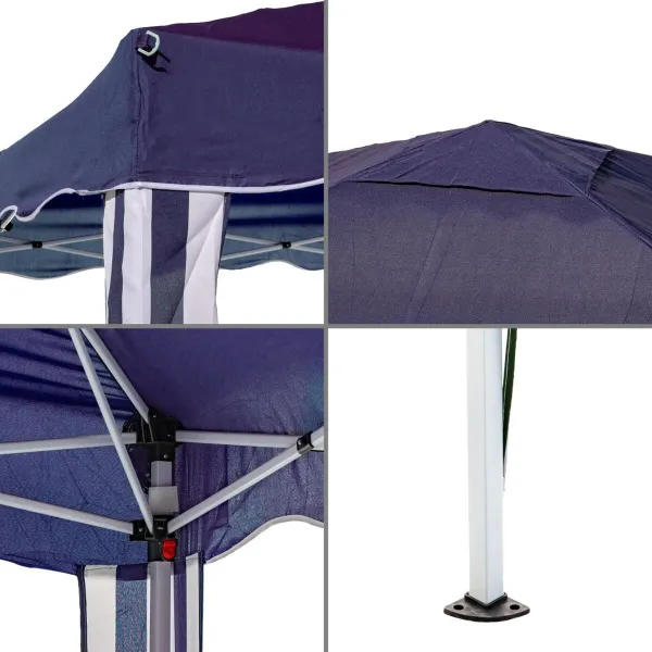Пергола Gazebo Сталь 300 x 300 x 250 cm Синий
