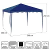 Pergola Gazebo Tērauds 300 x 300 x 250 cm Zils