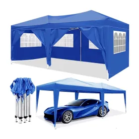 Pavėsinė pergola Gazebo Plienas 600 x 300 x 260 cm Mėlyna