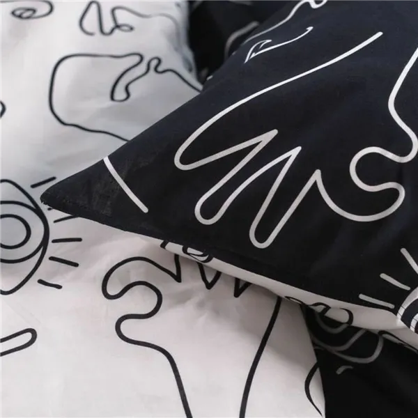 Duvet cover set TODAY Black 140 x 200 cm 3 Pieces