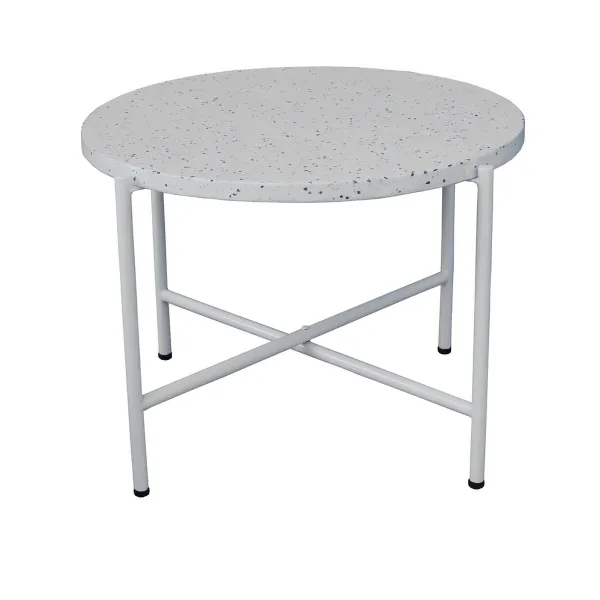 Šoninis staliukas Terrazzo Balta 60 x 60 x 45 cm