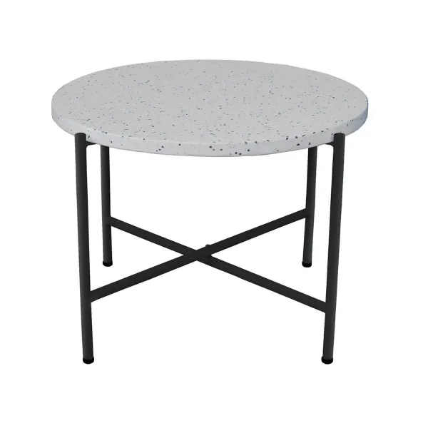Šoninis staliukas Terrazzo Juoda 60 x 60 x 45 cm