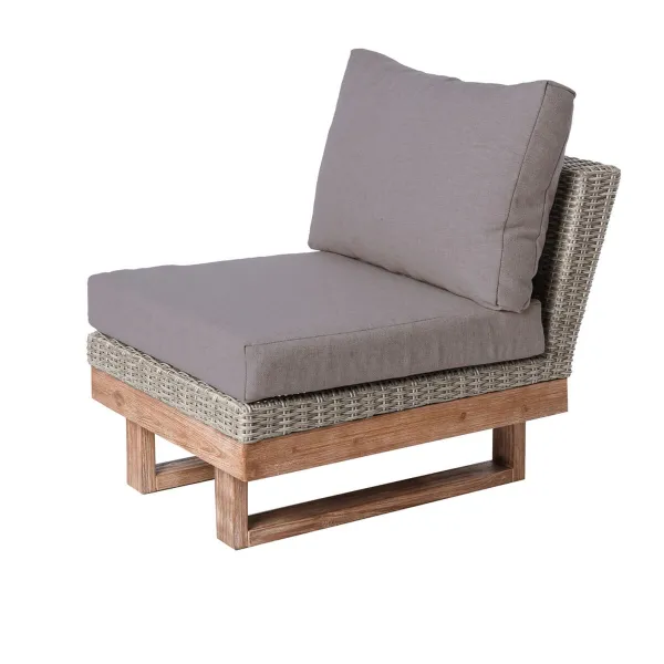 Puutarhasohva Patsy Modulaarinen Harmaa Puu Rottinki 66 x 89 x 64,5 cm