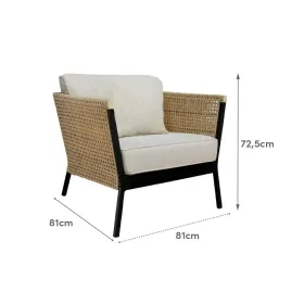 Sodo sofa Niva Juoda Aliuminis 81 x 81 x 72,5 cm