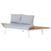 Sodo sofa Saskia Balta Medžio Aliuminis 260 x 70 x 70 cm