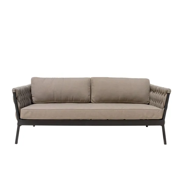 Sodo sofa Rebecca Juoda Šviesiai rudas Aliuminis 206 x 83 x 74 cm