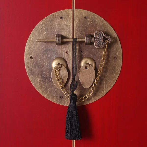 Spintelė ORIENTE Raudona Geležis Medžio MDF 45 x 26 x 69 cm