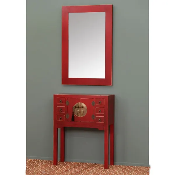 Öökapp ORIENTE Punane Raud Puit MDF 45 x 26 x 69 cm