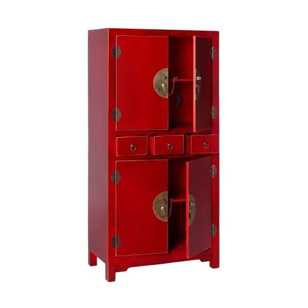 Indauja ORIENTE Raudona Auksinis Medžio Geležis Medžio MDF 63 x 33 x 131 cm