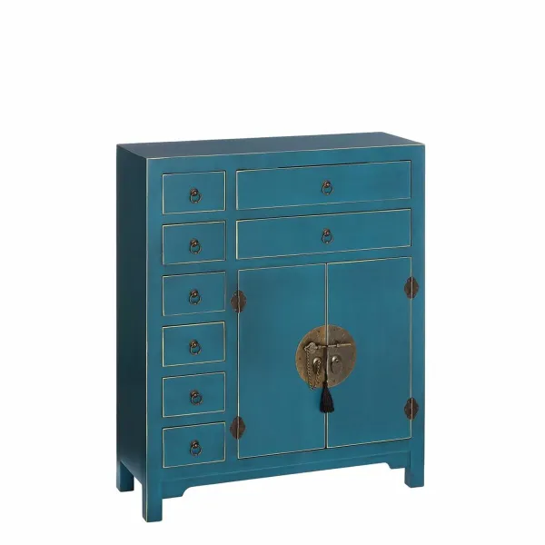 Indauja ORIENTE Mėlyna Auksinis Geležis Medžio MDF 73 x 26 x 90 cm