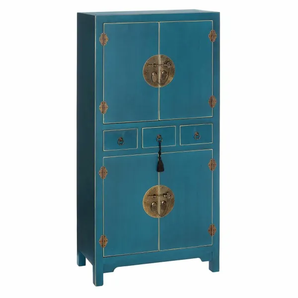 Indauja ORIENTE Mėlyna Auksinis Geležis Medžio MDF 63 x 33 x 131 cm