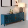 TV mēbeles ORIENTE 130 x 24 x 50,5 cm Zils Koks MDF