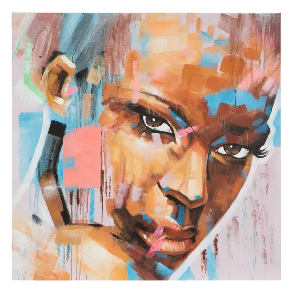 Canvas SEMANA Etniskā dāma 100 x 3,5 x 100 cm Seja