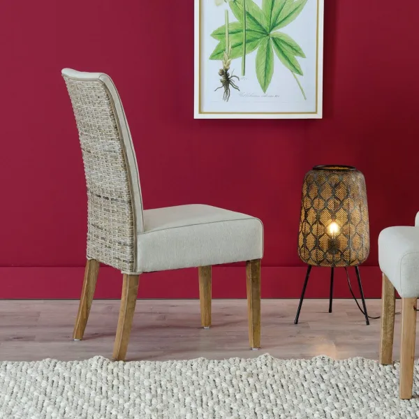 Ruokatuoli 46 x 62 x 100 cm Harmaa Beige