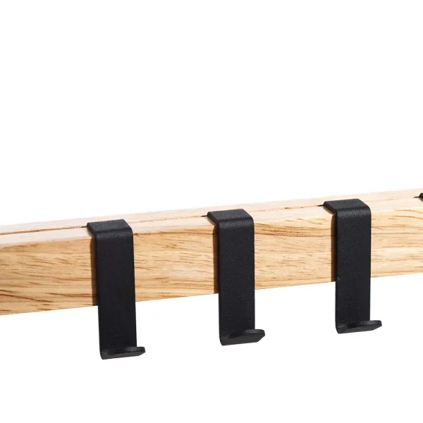 Настенная вешалка 75 x 21 x 13 cm Металл Деревянный промышленный