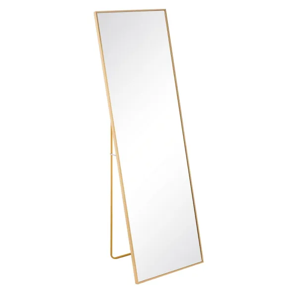 Vapaasti seisova peili Kullattu Alumiini Kristalli 50 x 2,5 x 160 cm