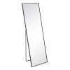 Laisvai stovintis veidrodis Juoda Aliuminis Stiklas 50 x 2,5 x 160 cm