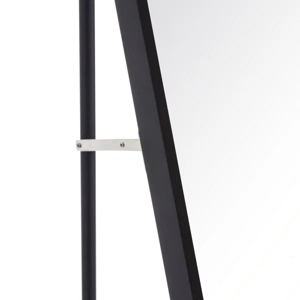 Laisvai stovintis veidrodis Juoda Aliuminis Stiklas 50 x 2,5 x 160 cm