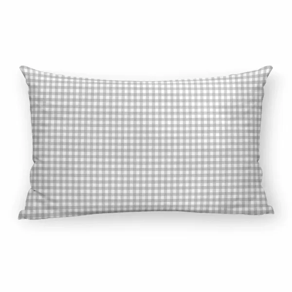 Cushion cover Decolores Vichy Gris C Multicolour Light grey 30 x 50 cm 100% cotton