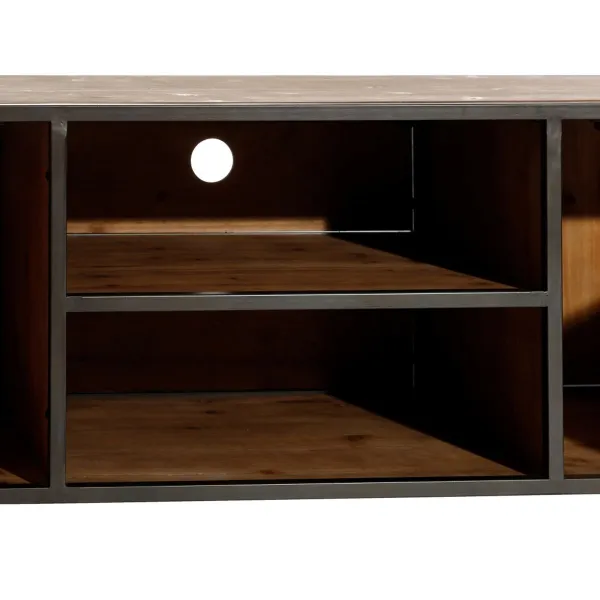 Televizoriaus baldai CÉSARE 150 x 40 x 49 cm Juoda Metalinis Medžio Ruda