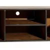 TV furniture CÉSARE 150 x 40 x 49 cm Black Metal Wood Brown