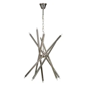 Pakabinamas apšvietimas 82 x 82 x 34,3 cm Stiklas Metalinis Sidabras