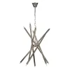 Pakabinamas apšvietimas 82 x 82 x 34,3 cm Stiklas Metalinis Sidabras