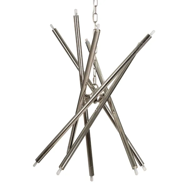 Pakabinamas apšvietimas 82 x 82 x 34,3 cm Stiklas Metalinis Sidabras