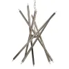 Pakabinamas apšvietimas 82 x 82 x 34,3 cm Stiklas Metalinis Sidabras