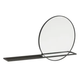 Sieninis veidrodis Juoda 90 x 10 x 50 cm