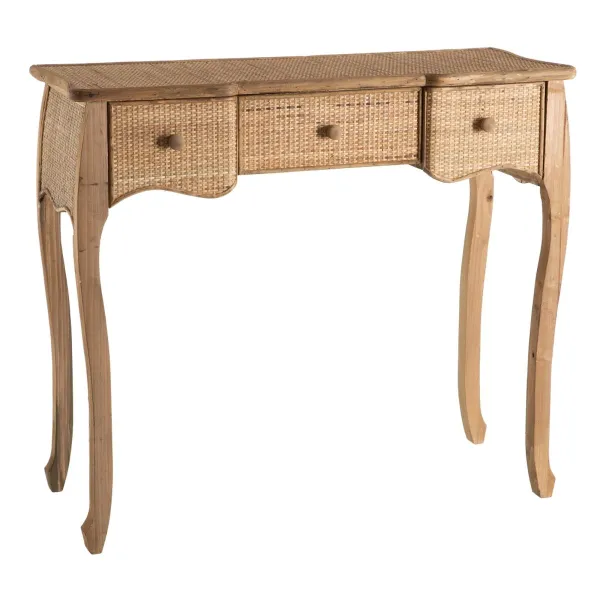 Sideboard RATÁN Natural Rattan Fir wood MDF Wood 91 x 36 x 80 cm