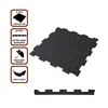 EVA foam tiles Black & Decker Black Eva Rubber 40 x 40 cm (6 Pieces)