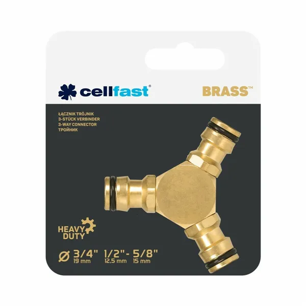 Tap connector Cellfast 3 outputs Brass