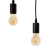 Ceiling Light 107 x 5 x 15 cm Black Metal