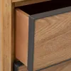 Sivupöytä SPIKE Musta Luonnollinen Puu Metalli Ash wood Puu MDF 90 x 36 x 115,5 cm